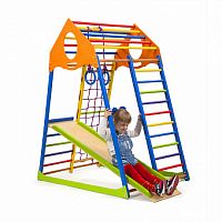 Фото анонса детский спортивный комплекс sportbaby kindwood color от интернет магазина Raspashonka.ua