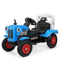 детский трактор m 4261 ablr(2)-4: 5 км/ч, 2х25w, 6v 7ah, резиновые колёса - синий - Raspashonka.ua