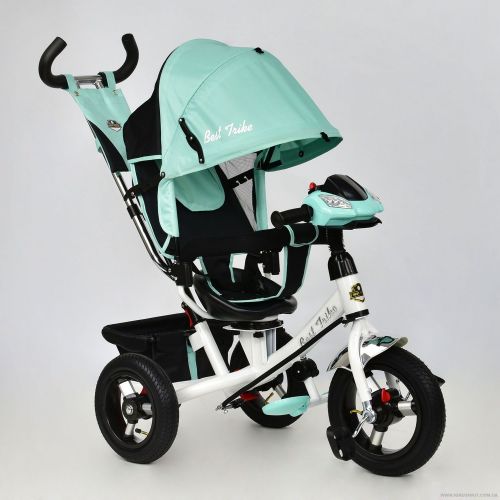 Картинка товара Детский 3-х колесный велосипед BEST TRIKE 7700 В - 5560: надувные колеса, поворотное сиденье, фара - БИРЮЗОВЫЙ на Raspashonka.ua фото 2