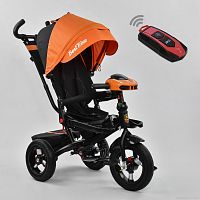 Фото анонса детский 3-х колесный велосипед best trike 6088 f - 3020: надувные колеса, поворотное сиденье, пульт, фара - черно-оранжевый от интернет магазина Raspashonka.ua