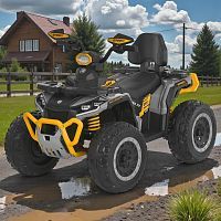 детский квадроцикл maverick m 6276 eblr-6, bambi racer: пульт, 8 км/ч, 12v 4wd 140w, eva, кожа - желтый - Raspashonka.ua