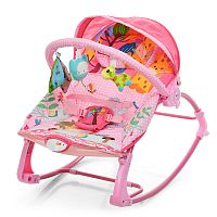 Фото анонса детский шезлонг-качалка bambi pk-306-8: розовый от интернет магазина Raspashonka.ua
