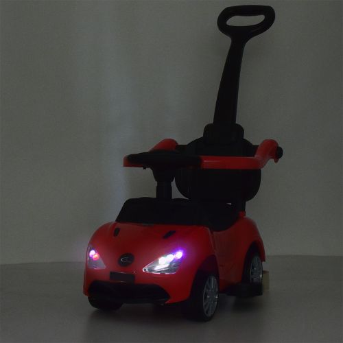 Картинка товара Детская машина-толокар Bambi M 4088 L-3 : кожа, родительская ручка - КРАСНАЯ на Raspashonka.ua фото 8