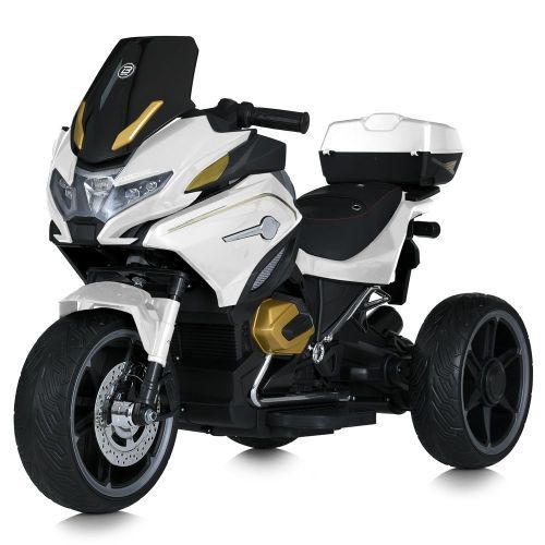 Картинка товара Детский мотоцикл M 5830 EBLR-1, Bambi Racer: пульт 2.4G, 12V 12A, 90W, EVA, кожа - БЕЛЫЙ на Raspashonka.ua фото 2
