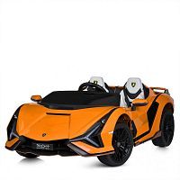 детский электромобиль m 5072 eblr-7 lamborghini sian: двухместный, пульт 2.4g, моторы 120w, 8 км/ч, 12v 14а - оранжевый - Raspashonka.ua