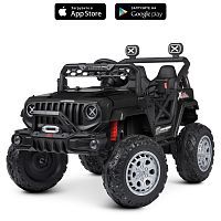 детский электромобиль m 4960 eblr-2 jeep: 24v, 70w, 10км/ч - черный - Raspashonka.ua