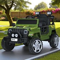 Детский электромобиль джип M 5103 EBLR-10 JEEP хаки