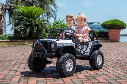Детский электромобиль джип M 4878 EBLR-1(24V) JEEP белый фото 2
