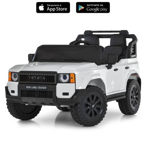 Дитячий електромобіль джип Джип M 6280 EBLR-1 TOYOTA білий фото 2