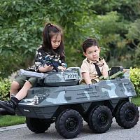 детский электромобиль танк m 4862 br-11 - серый - Raspashonka.ua