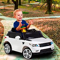 Детский электромобиль джип FL1638 WHITE RANGE ROVER белый
