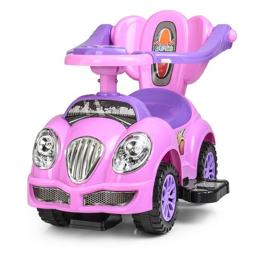 Картинка товара Детская машина-толокар Bambi HZ 558 W-8-9: родительская ручка - РОЗОВО-СИРЕНЕВАЯ на Raspashonka.ua фото 3