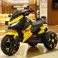 Фото анонса детский мотоцикл bambi m 4274 el-6: 12v9a, 70w, eva, кожа - жёлтый от интернет магазина Raspashonka.ua