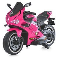 Детский мотоцикл M 5056 EL-5 BAMBI RACER розовый