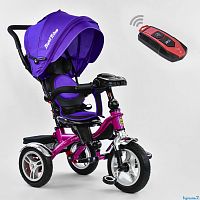 Фото детский 3-х колесный велосипед best trike 5890 - 1009: надувные колеса, поворотное сиденье, складной руль, пульт, фара, цвет – фиолетовый - Raspashonka.ua