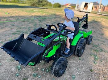 Детский трактор M 4847 EBLR-5(24V), BAMBI RACER: пульт, 90W, 8 км/ч, 24V 7А - ЗЕЛЕНЫЙ
