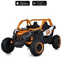 детский электромобиль m 5817 eblr-7(24v), bambi racer: пульт 2.4g, 24v 7а, 4*45w, eva - оранжевый - Raspashonka.ua