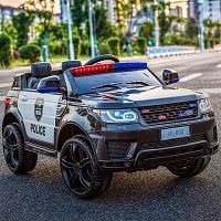 Детский электромобиль джип POLICE M 2775 EBLR-1-2 LAND ROVER черный
