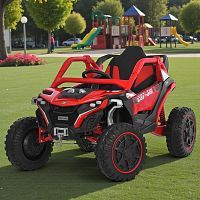 Детский электромобиль джип M 6256 EBLR-3 BAMBI RACER красный