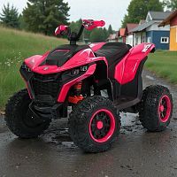детский квадроцикл m 6128 eblr-8(24v) bambi racer: 2,4g, 4х75w, 24v 7ah, 10км/час - розовый - Raspashonka.ua