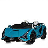 детский электромобиль m 5072 eblr-4 lamborghini sian: двухместный, пульт 2.4g, моторы 120w, 8 км/ч, 12v 14а - синий - Raspashonka.ua