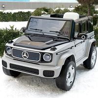 Фото анонса детский электромобиль джип jj2088 eblr-1-2(4wd) mercedes-benz eqg: пульт 2,4g, 120w, 7 км/ч, 12v 9а - белый от интернет магазина Raspashonka.ua