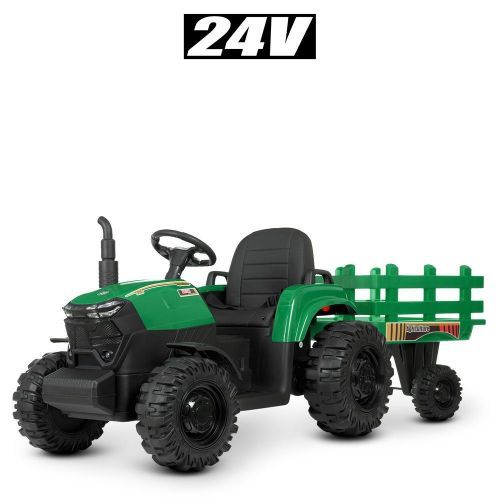 Картинка товара Детский трактор M 4623 EBLR-5(24V): пульт 2,4G, 2 x 200W, EVA, прицеп - ЗЕЛЁНЫЙ на Raspashonka.ua фото 2