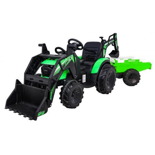 Картинка товара ПОД ЗАКАЗ ! Детский трактор, бульдозер, экскаватор SUPERTOYS SX2068: 2х200W, 24V 7Ah, EVA, с прицепом, кожа - ЗЕЛЕНЫЙ (SX-2068-24V-ZIELONY) на Raspashonka.ua фото 6