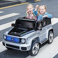 Фото анонса детский электромобиль джип jj2088 eblr-11(4wd) mercedes-benz eqg: пульт 2,4g, 120w, 7 км/ч, 12v 9а - серый от интернет магазина Raspashonka.ua
