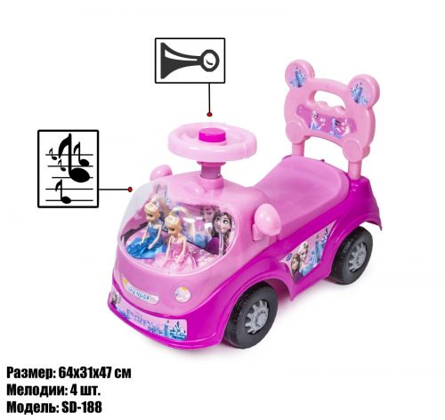 Картинка товара Каталка-толокар "Frozen" 518-Pink - РОЗОВЫЙ на Raspashonka.ua фото 2