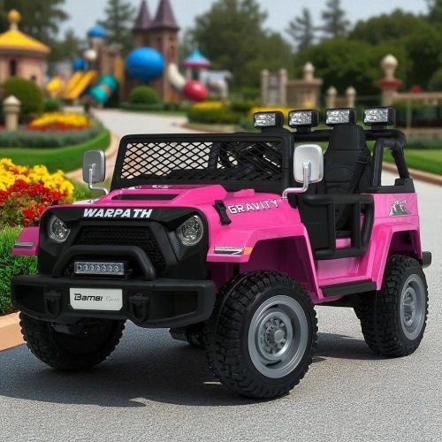 Зображення товару Дитячий електромобіль M 6108 EBLR-8(24V) BAMBI RACER: двомісний, 24V 7A, 4x90W, шкіра - РОЖОВИЙ на Raspashonka.ua фото 2