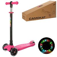 Фото анонса самокат itrike maxi jr 3-073-p, подсветка колёс: розовый от интернет магазина Raspashonka.ua