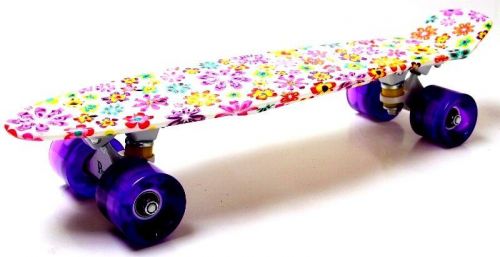 Картинка товара Penny Board 22" "Violet Flowers" - Светящиеся колёса! (1655323483) на Raspashonka.ua фото 4