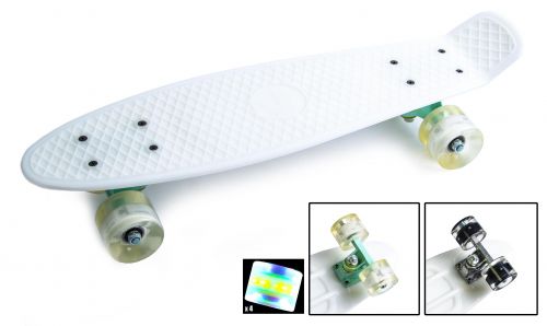 Картинка товара Penny Board 22" White Светящиеся колёса! (657503712) на Raspashonka.ua фото 3
