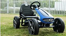 Детский педальный картинг Mercedes M 4271 E-4:EVA-колёса - СИНИЙ