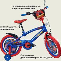 Фото анонса детский велосипед 20 дюймов 142005, со звонком, зеркалом, подножкой - синий от интернет магазина Raspashonka.ua