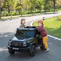 Детский электромобиль джип M 5880 EBLRS-2 MERCEDES черный металлик