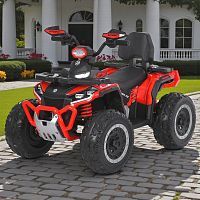 детский квадроцикл maverick m 6276 eblr-3, bambi racer: пульт, 8 км/ч, 12v 4wd 140w, eva, кожа - красный - Raspashonka.ua