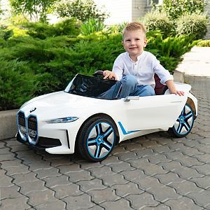 Детский электромобиль JE 1009 EBLR-1 (4WD) BMW i4 - БЕЛЫЙ
