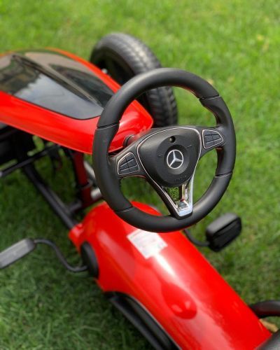 Детский педальный картинг Mercedes M 4271 E-3:EVA-колёса - КРАСНЫЙ фото 9