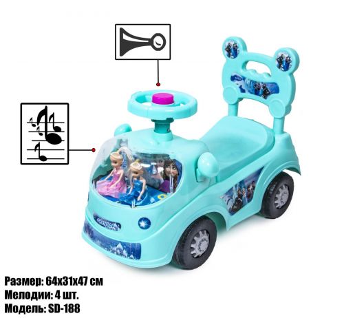 Картинка товара Каталка-толокар "Frozen" 518-Tiffany - БИРЮЗОВЫЙ на Raspashonka.ua фото 2