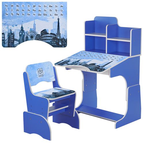 Картинка товара Детская парта Bambi B 2071-40-2 : СИНЯЯ на Raspashonka.ua фото 2