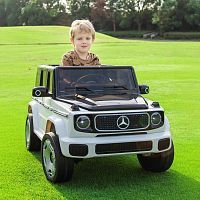 Фото анонса детский электромобиль джип jj2088 eblr-1-2(4wd) mercedes-benz eqg: пульт 2,4g, 120w, 7 км/ч, 12v 9а - белый от интернет магазина Raspashonka.ua