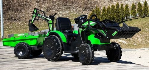 Картинка товара ПОД ЗАКАЗ ! Детский трактор, бульдозер, экскаватор SUPERTOYS SX2068: 2х200W, 24V 7Ah, EVA, с прицепом, кожа - ЗЕЛЕНЫЙ (SX-2068-24V-ZIELONY) на Raspashonka.ua фото 5