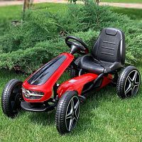 Детский педальный картинг Mercedes M 4271 E-3:EVA-колёса - КРАСНЫЙ