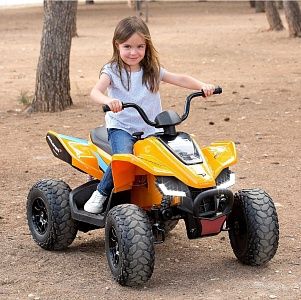 Детский квадроцикл M 5031 EBLRS-7 McLaren 23, BAMBI RACER: моторы 140W, 6 км/ч, 12V 10А - Оранжевый