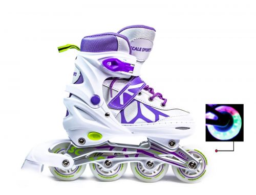 Картинка товара Ролики Scale Sports LF 601A-S-1: БЕЛО-ФИОЛЕТОВЫЕ(29-33) на Raspashonka.ua фото 3