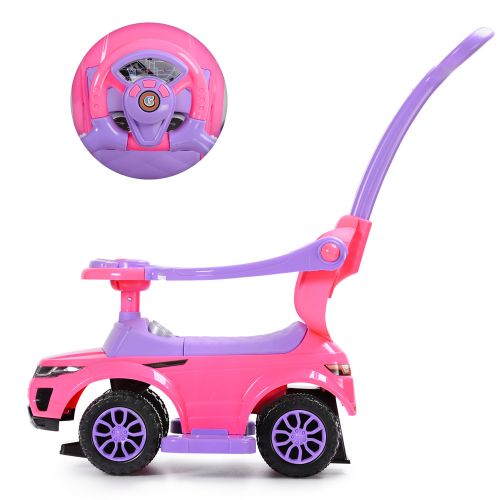 Картинка товара Детская машина каталка-толокар Bambi HZ 614W-8: родительская ручка - РОЗОВАЯ на Raspashonka.ua фото 5