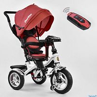 Фото детский 3-х колесный велосипед best trike 5890 - 5832: надувные колеса, поворотное сиденье, складной руль, пульт, фара, цвет - красный - Raspashonka.ua