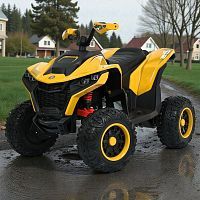 детский квадроцикл m 6128 eblr-6(24v) bambi racer: 2,4g, 4х75w, 24v 7ah - желтый - Raspashonka.ua